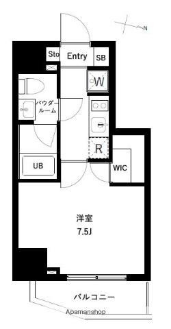 アーバンパーク川口幸町(1K/11階)の間取り写真