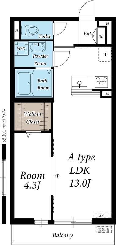 リブリ・RICHE Ⅰ(1LDK/2階)の間取り写真