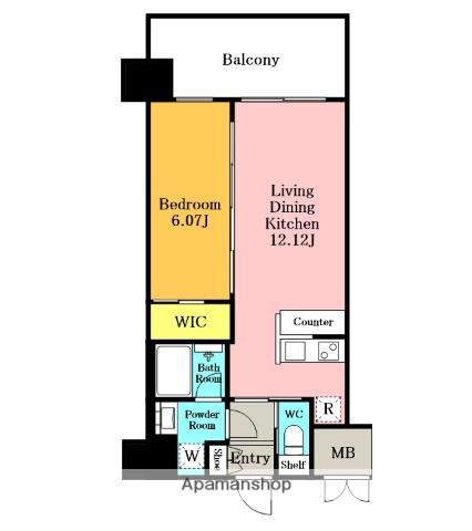 プレジオ川口(1LDK/5階)の間取り写真