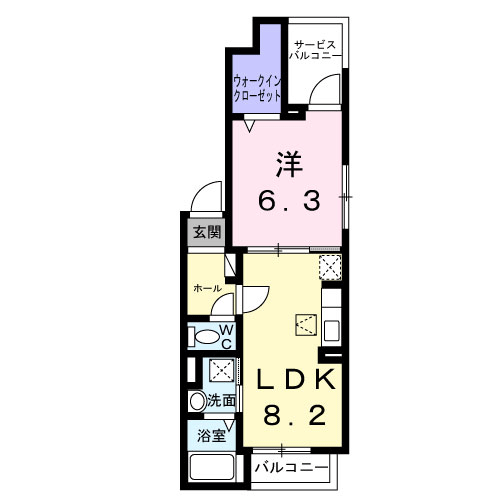 アーバンメゾン(1LDK/1階)の間取り写真