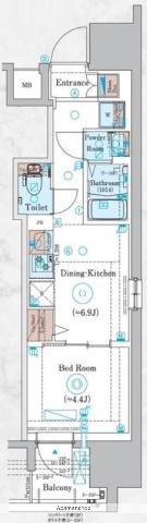 オーパスホームズ川口(1DK/3階)の間取り写真