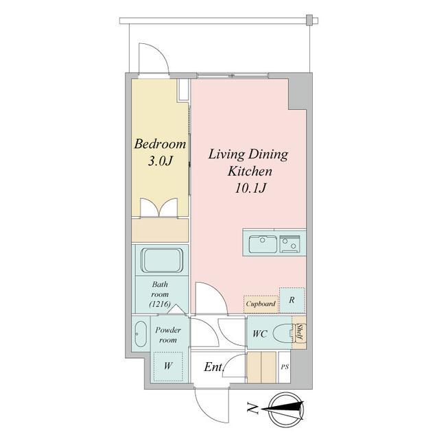 LIME RESIDENCE KAWAGUCHI イースト(1LDK/4階)の間取り写真