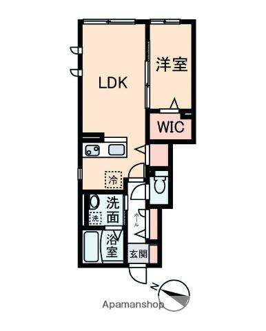 シャルマン(1LDK/1階)の間取り写真