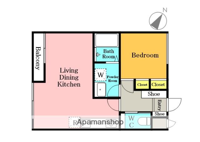 グランドール(1LDK/3階)の間取り写真