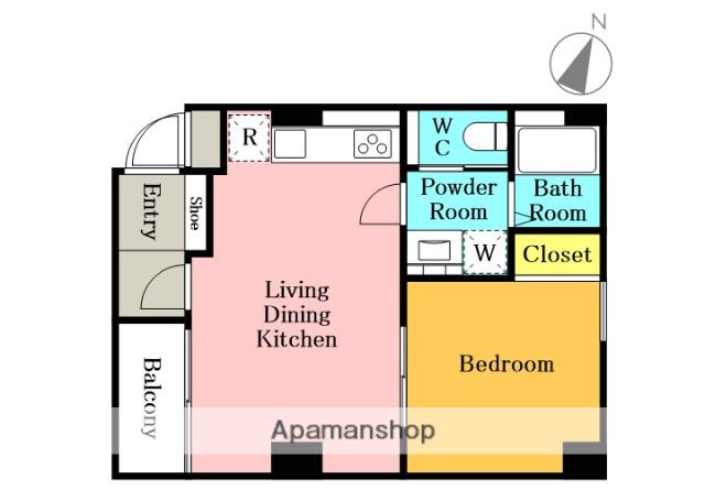 グランドール(1LDK/2階)の間取り写真