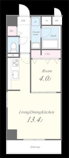BELAIR川口元郷(1LDK/4階)の間取り写真