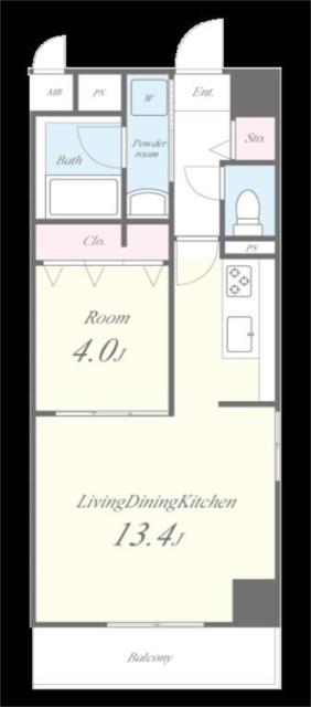 BELAIR川口元郷(1LDK/4階)の間取り写真