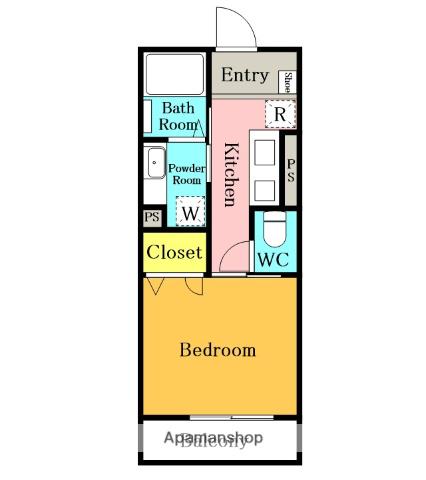 ダイワレジデンス川口(1K/2階)の間取り写真