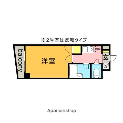 ピュアコート花・川口(1K/8階)の間取り写真