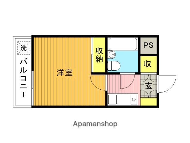ワコーレ川口5(1K/2階)の間取り写真