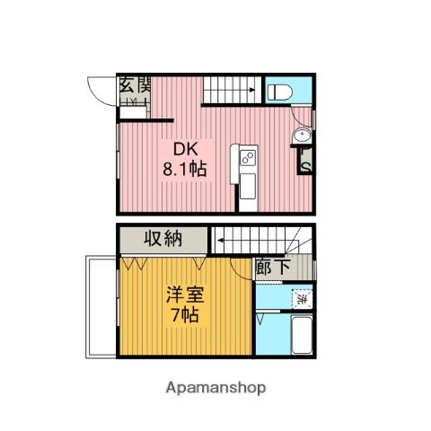 シャルマン・メゾン(1DK)の間取り写真