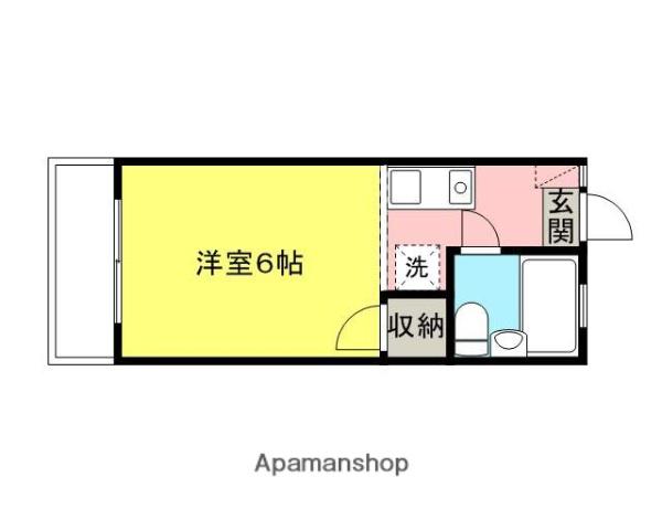 シャルム瀬田(ワンルーム/2階)の間取り写真