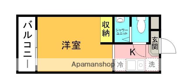 マンションシュウメイ(ワンルーム/4階)の間取り写真