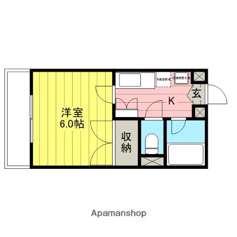 メゾンドール東大宮Ⅰ番館(1K/2階)の間取り写真