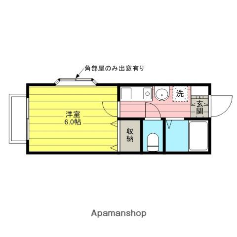 コーポYAMASAN(1K/1階)の間取り写真
