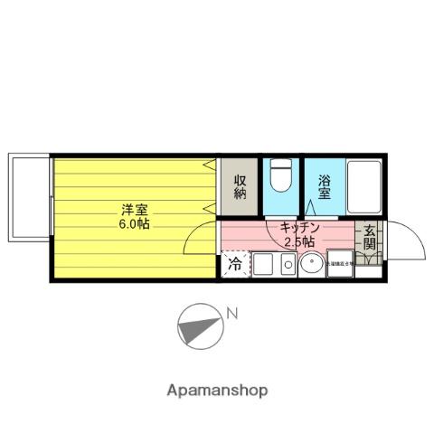 キャメル東大宮Ⅰ-C棟(1K/1階)の間取り写真