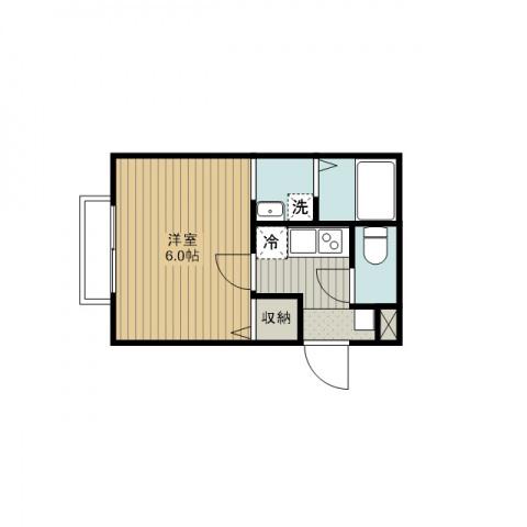 グリシーヌ岩槻本町(1K/2階)の間取り写真