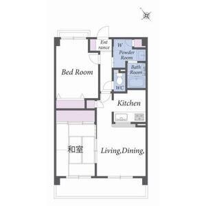 キングホームズ1番館(2LDK/2階)の間取り写真