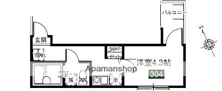 MELDIA東大宮Ⅲ(1K/3階)の間取り写真