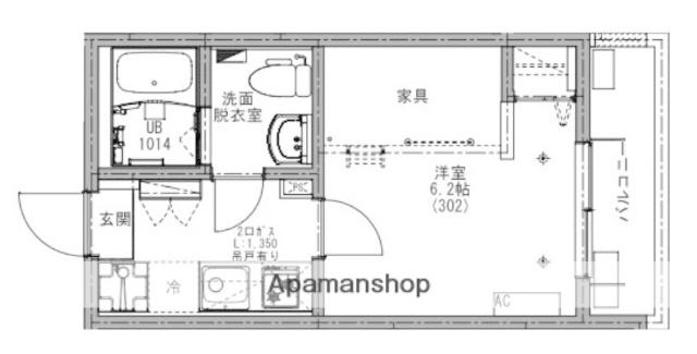 KEIAI RESIDENCE 大和田(1K/3階)の間取り写真