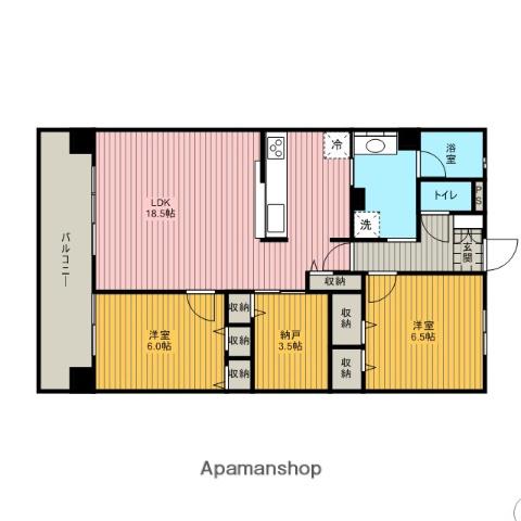 パティオタワー大宮(2SLDK/13階)の間取り写真