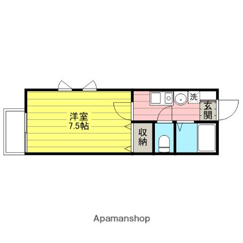 グリーンパレス(1K/2階)の間取り写真