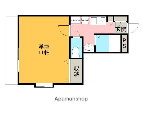 ホクセツハイツ東大宮(1K/3階)の間取り写真