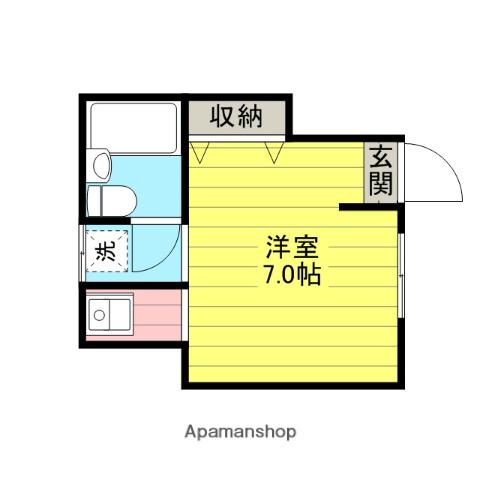 エトワールハイツ(ワンルーム/1階)の間取り写真