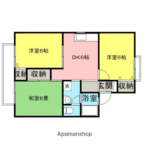 セジュール高橋NO.2(3DK/1階)の間取り写真