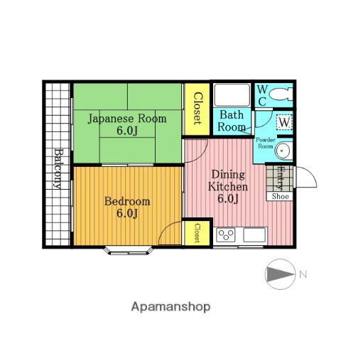 第3嶋村マンション(2DK/2階)の間取り写真