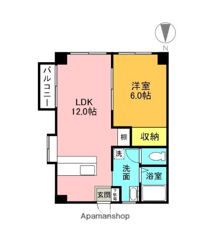 ハートリーフレジデンスⅡ(1LDK/2階)の間取り写真