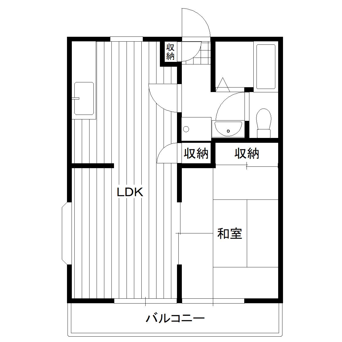 BEEコート・大宮2(1LDK/1階)の間取り写真