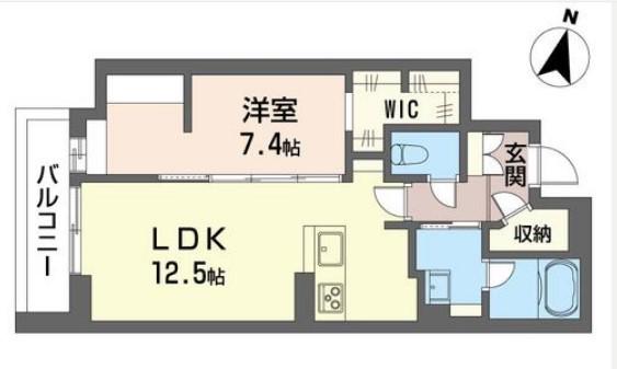 ヴィラ グレイシア(1LDK/1階)の間取り写真