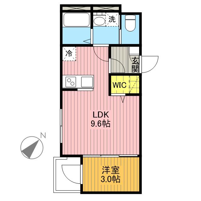 KLEIS北上尾Ⅲ(1LDK/2階)の間取り写真