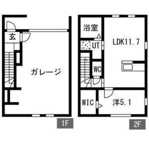 エクシア七里(1LDK/1階)の間取り写真