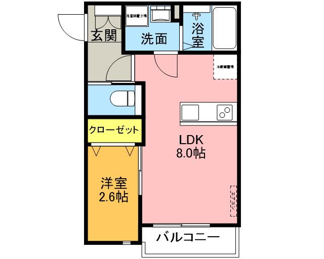 KEIAI RESIDENCE 上尾Ⅵ(1LDK/3階)の間取り写真