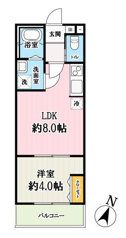 キャメル大宮3(1LDK/3階)の間取り写真