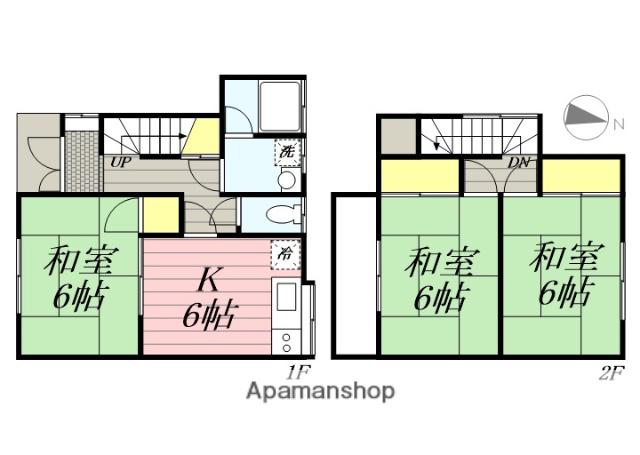 テラスハウス宮原(3DK)の間取り写真