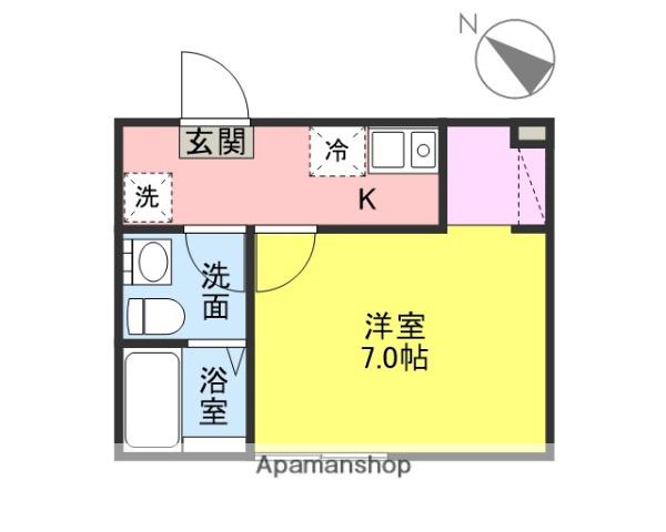 オーチェ上尾(1K/1階)の間取り写真