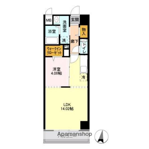 モナークヴィラ(1LDK/8階)の間取り写真