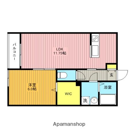 グリーンフォレスト(1LDK/1階)の間取り写真