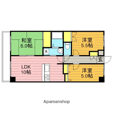 グランドール(3LDK/1階)の間取り写真