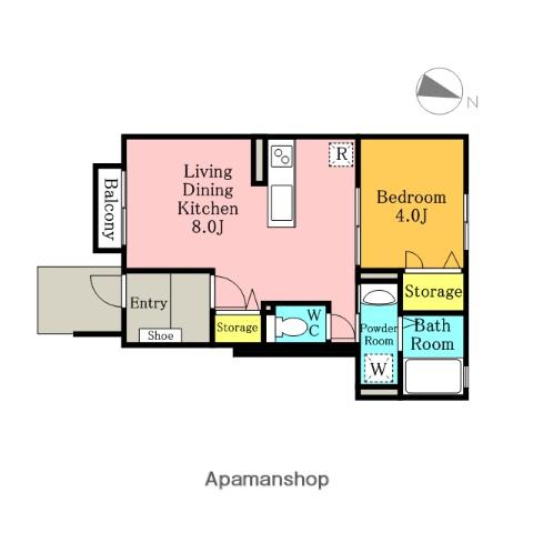 ルーチェ(1LDK/1階)の間取り写真