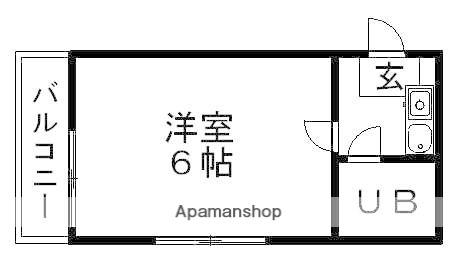 アネックス浦和(1K/1階)の間取り写真