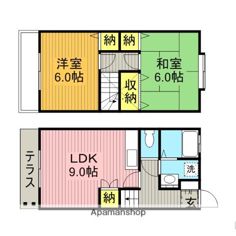 メゾン本町(2LDK)の間取り写真