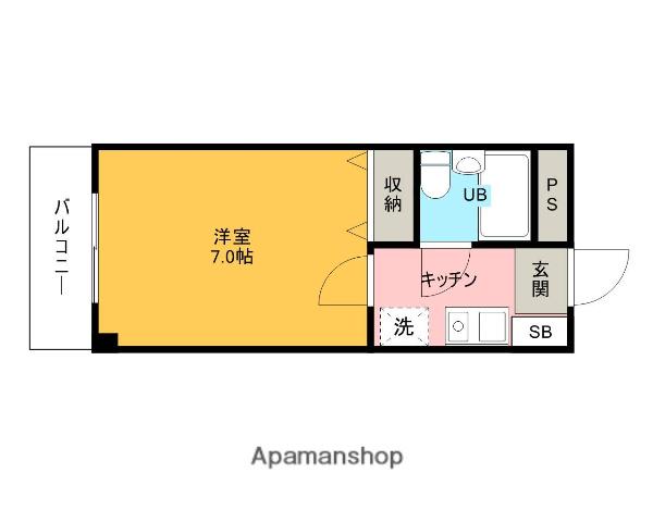 エスポアール大成(1K/1階)の間取り写真