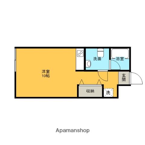 さくら木ヴィレッジ(1K/3階)の間取り写真
