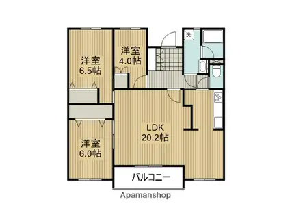 チェリーコートⅤ(3LDK/2階)の間取り写真