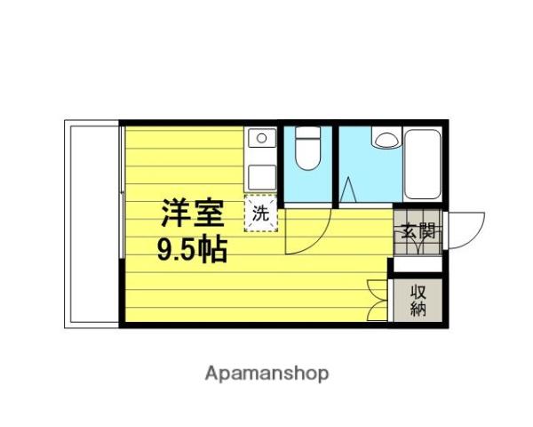 新都心OSマンション(ワンルーム/2階)の間取り写真