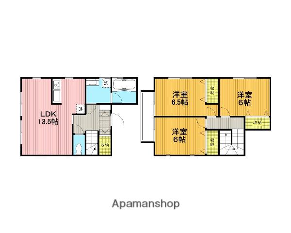 京浜東北・根岸線 大宮駅(埼玉) バス乗車時間：6分 中並木バス停で下車 徒歩5分 2階建 築15年(3LDK)の間取り写真